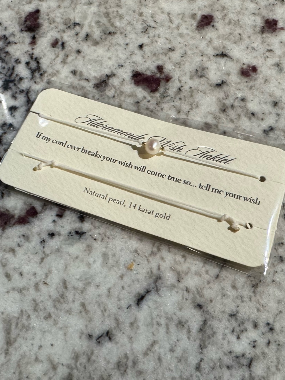 Adornmonde wish anklet NEW